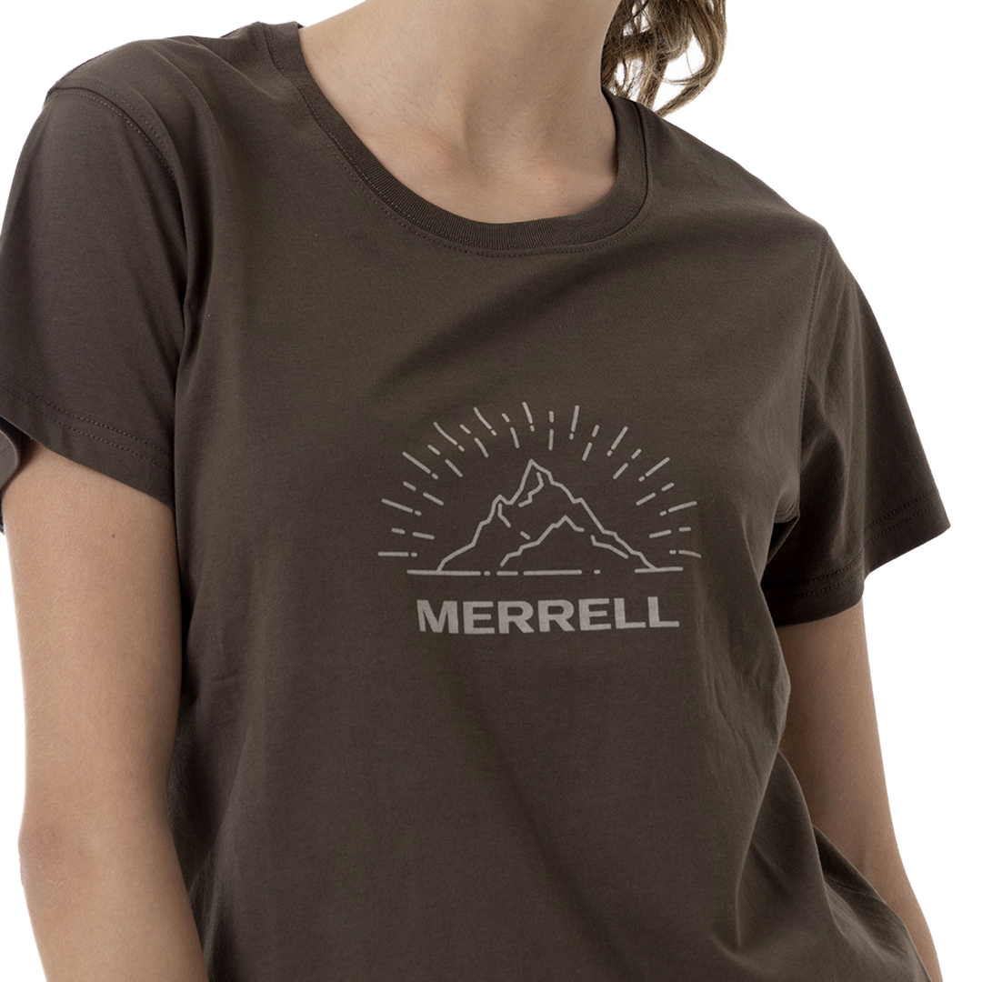 Camiseta Elements para mujer color café